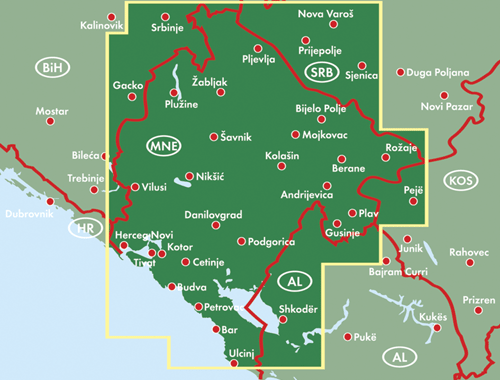 Montenegro 1:150.000