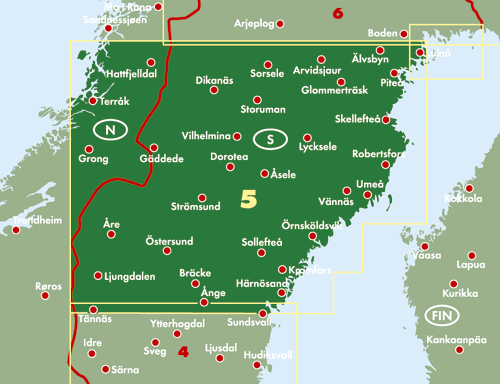 Schweden Nord (Blatt 5) - 1:400.000