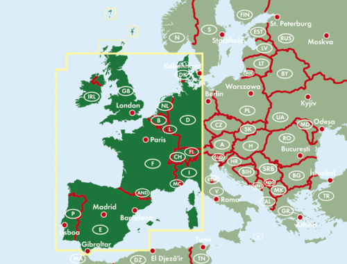 Westteuropa - 1:2 Mio.