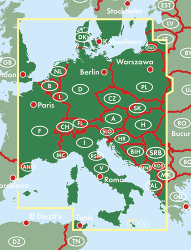 Zentraleuropa 1:2 Mio. - Freytag & Berndt