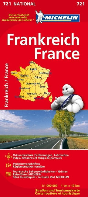 Frankreich Michelin - 1:1.000 000 einseitig