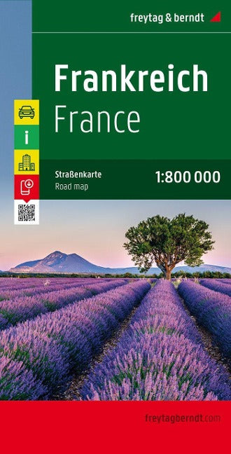Frankreich 1:800.000 Straßenkarte - Freytag & Berndt