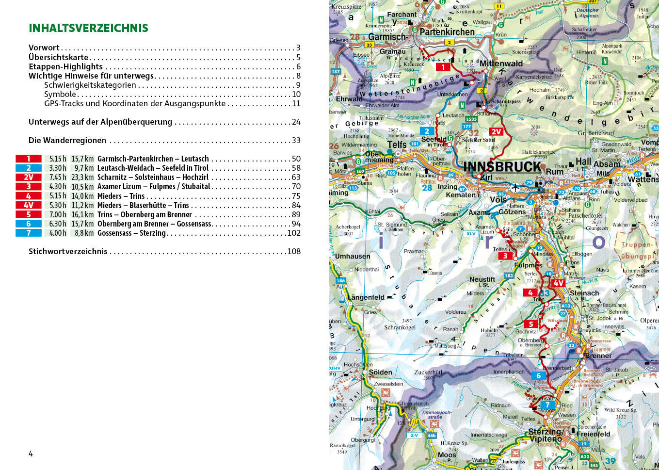 Alpenüberquerung Garmisch – Sterzing - Rother Wanderführer