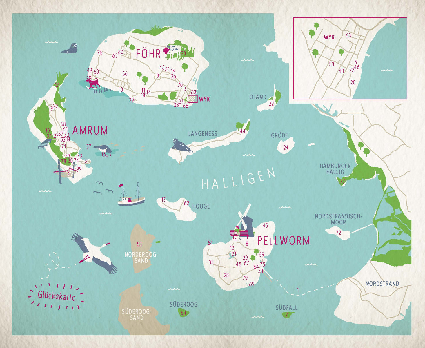 Glücksorte auf Föhr und Amrum
