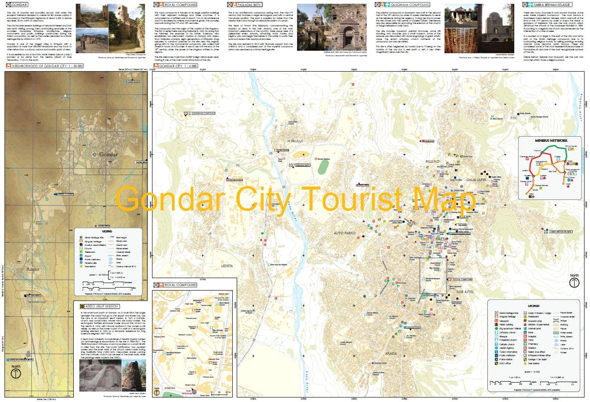 Gondar City Tourist Map