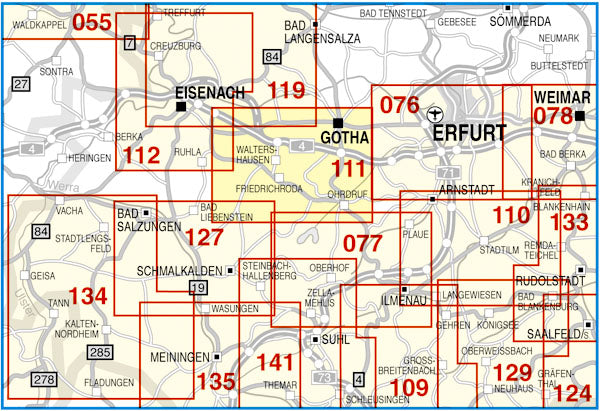 111 Gotha, Inselsberg und Umgebung - 1:35.000
