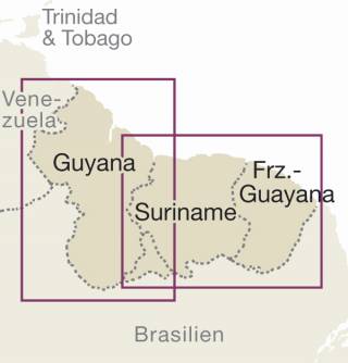 Guyana, Suriname, Französisch-Guayana - 1:850.000 - Reise Know-How