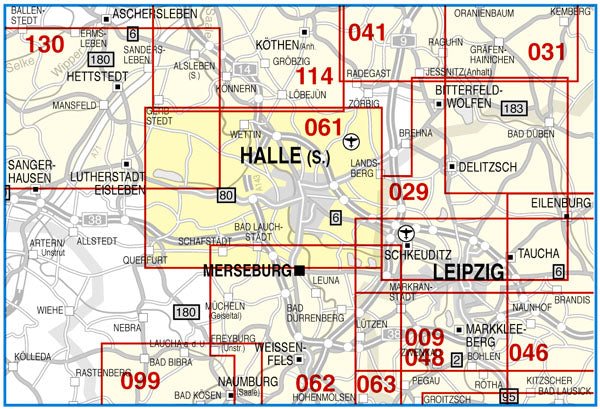 061 Halle (S.) und Umgebung 1:50.000