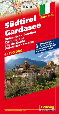 Südtirol/Gardasee/Dolomiten/Trentino 1:190.000 - Hallwag