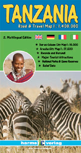 Tanzania Road & Travel Map 1:1,4 Mio.