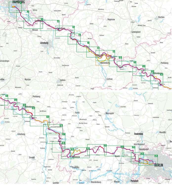 Hamburg-Berlin Radfernweg - Bikeline Radtourenbuch