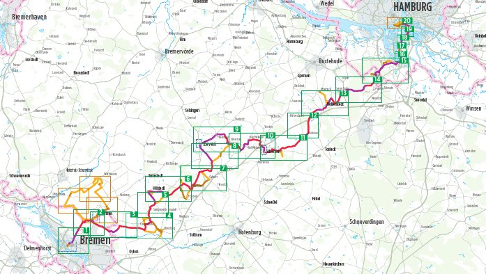 Hamburg-Bremen Radfernweg - Bikeline Radtourenbuch