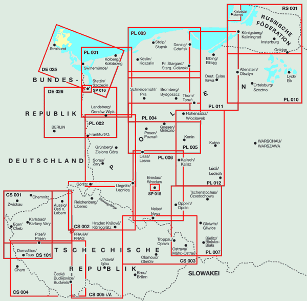PL011 West-Ost-Preussen 1 : 200 000 - Straßenkarte