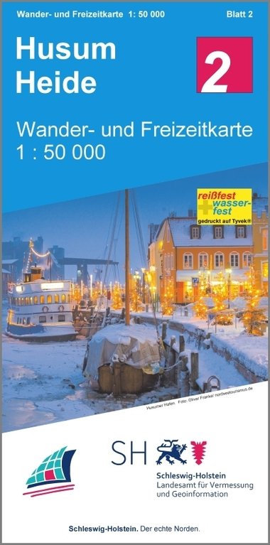 2 Husum - Heide 1 : 50 000 - Wander- und Freizeitkarte Schleswig-Holstein