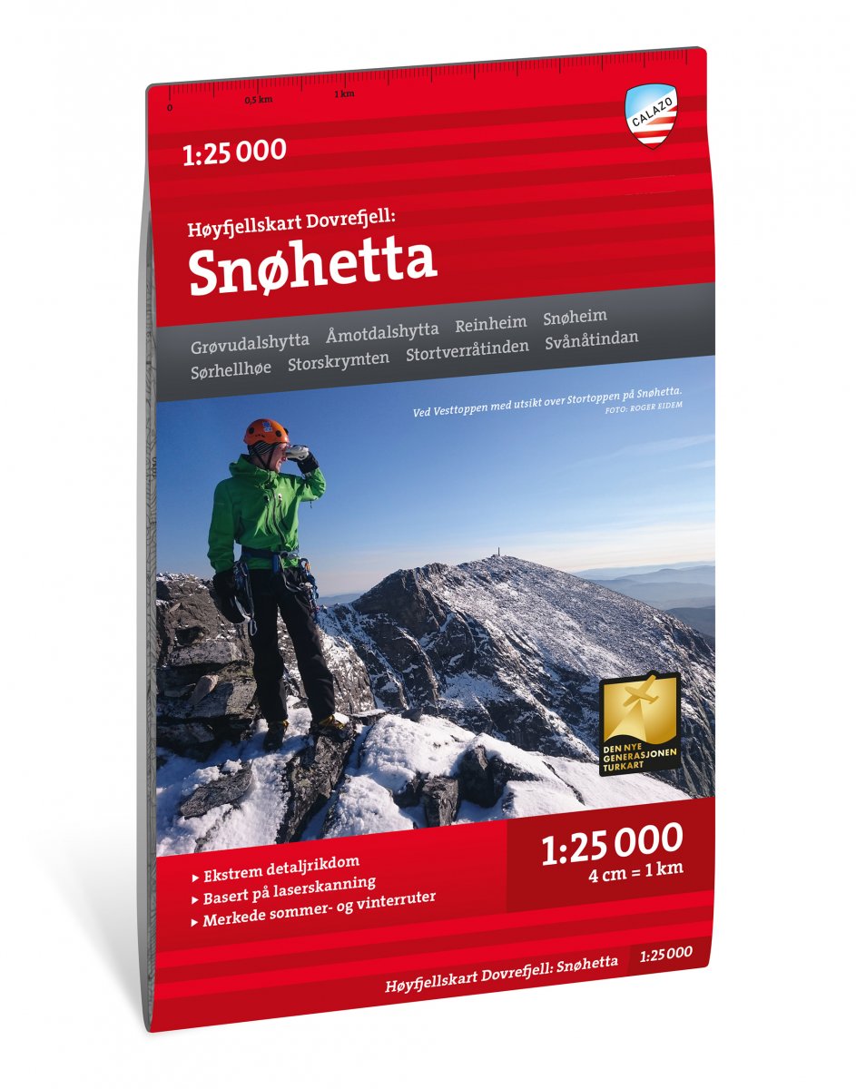 Dovrefjell - Snøhetta 1:25 000 - Calazo Wanderkarte