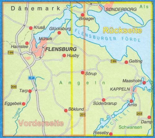 4 Flensburg - Kappeln 1 : 50 000 - Wander- und Freizeitkarte Schleswig-Holstein