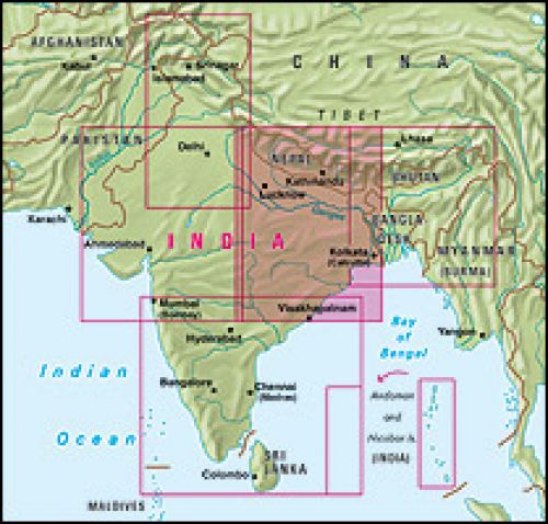 India East 1:1.500.000 - Nelles Map