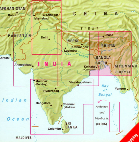 India North East / Bangladesh 1:1.500.000 - Nelles Map