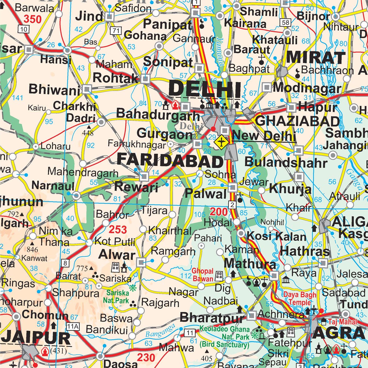 Indien Gizi Map - 1:3 Mio.