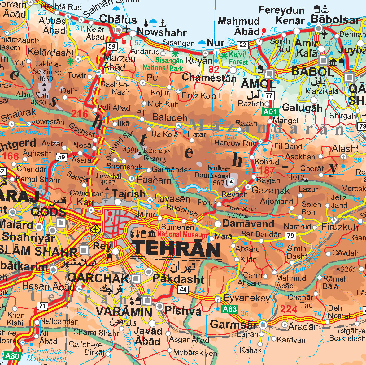 Iran 1:2 Mio - Geographical Map