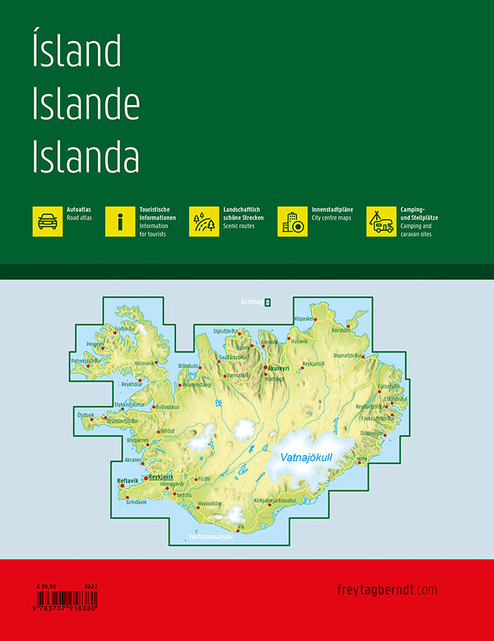 Island Reiseatlas - Autoatlas 1:150.000 - Spiralbindung