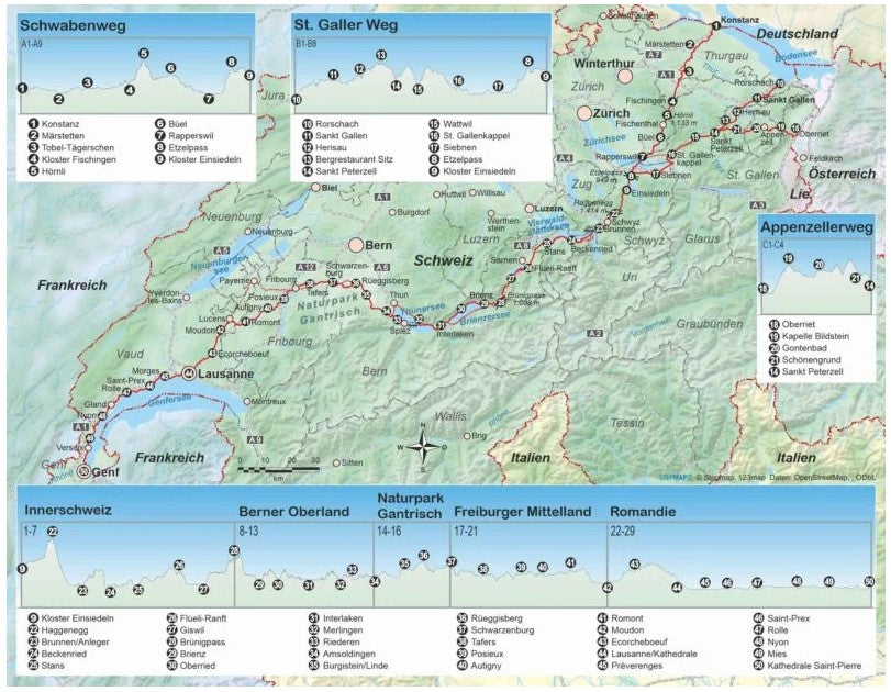 Schweiz: Jakobsweg – Bodensee - Genfersee