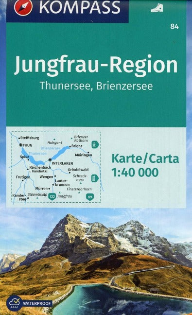 84 Jungfrau-Region - Kompass Wanderkarte