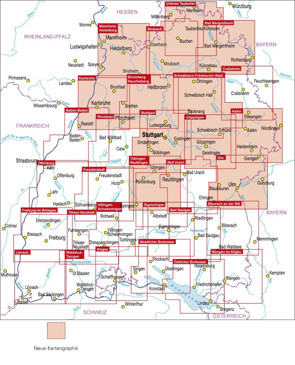 Wander- & Freizeitkarten Baden-Würtemberg 1:50.000