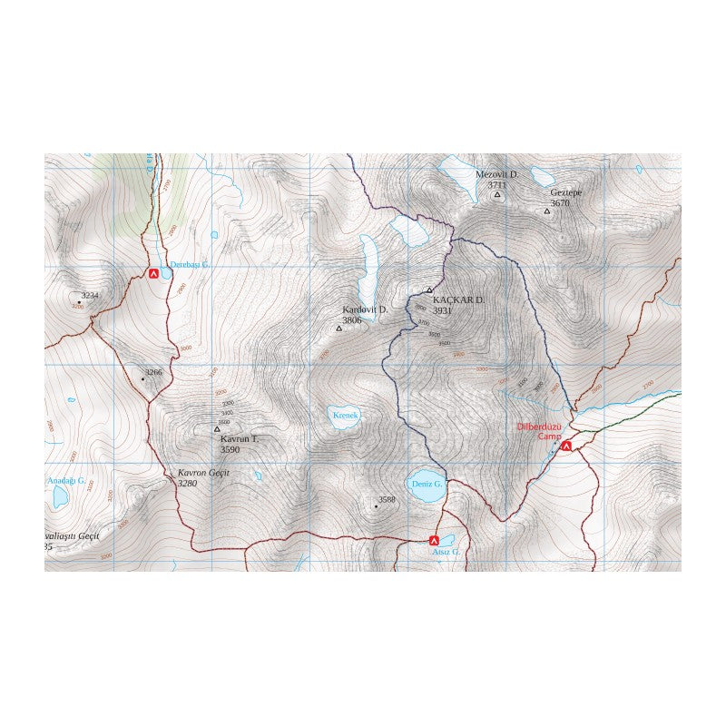 Kaçkar - Wanderkarte 1:35.000