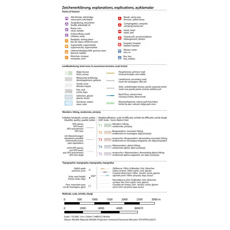 Kaçkar - Wanderkarte 1:35.000