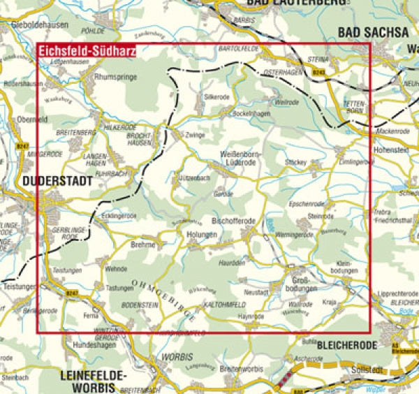 Eichsfeld-Südharz - Rad- und Wanderkarte 1:25.000