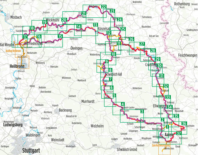 Kocher-Jagst-Radweg - Bikeline Radtourenbuch