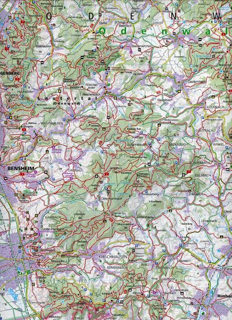 827 Bergstraße-Odenwald, Neckartal 1:50000 - Kompass Wanderkartenset