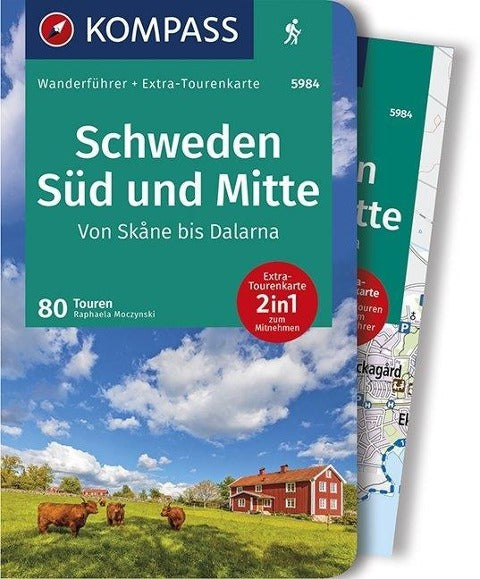 Schweden Süd und Mitte, Von Skåne bis Dalarna - Kompass Wanderführer