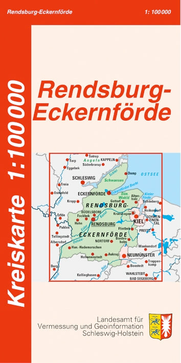 Rendsburg-Eckernförde Kreiskarte - 1:100 000