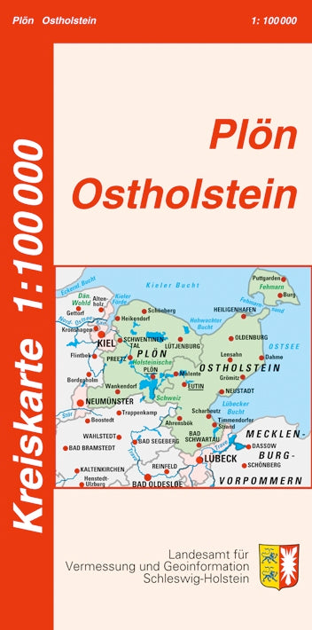 Plön und Ostholstein Kreiskarte - 1:100 000