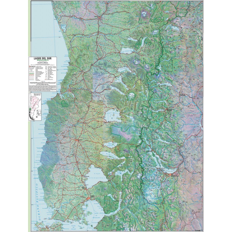 Lagos del Sur - Araucania 1:400.000