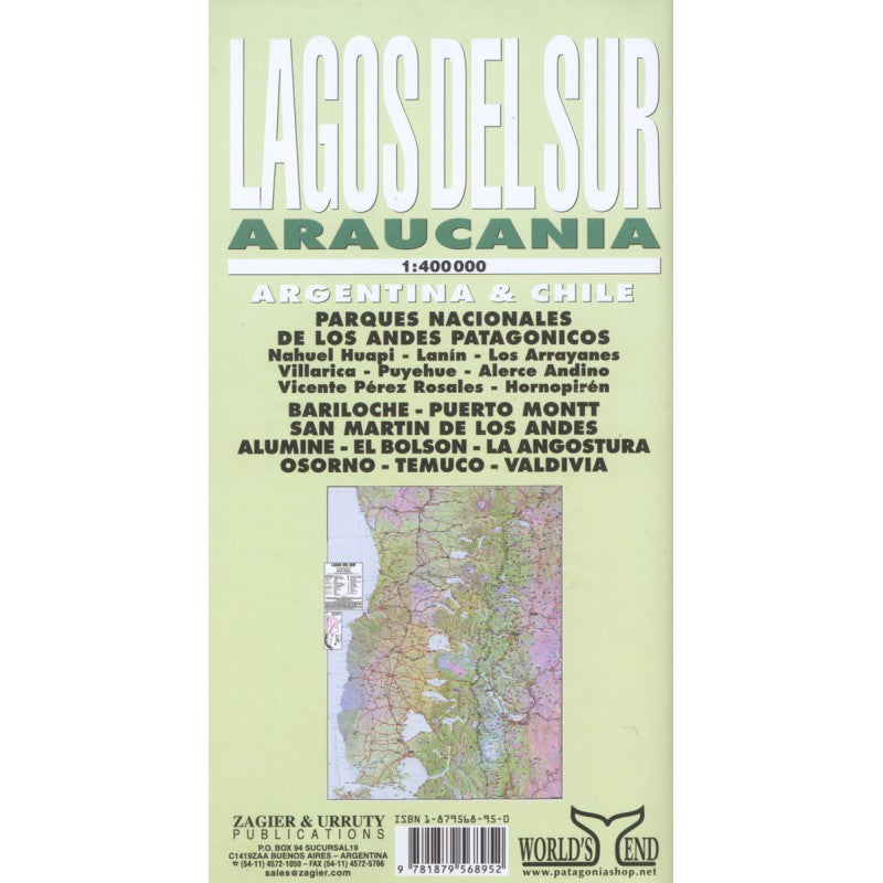 Lagos del Sur - Araucania 1:400.000