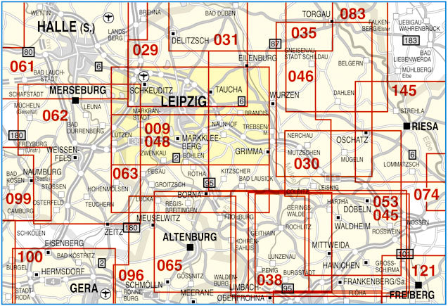 009 Leipzig und Umgebung 1:35.000 - Rad- und Wanderkarte