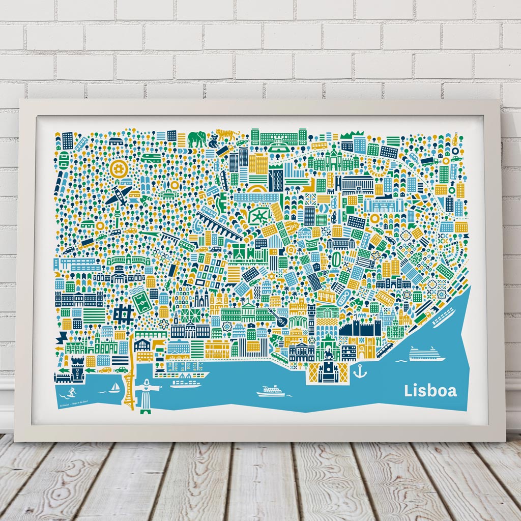 Lissabon Poster 70x100 cm von Vianina