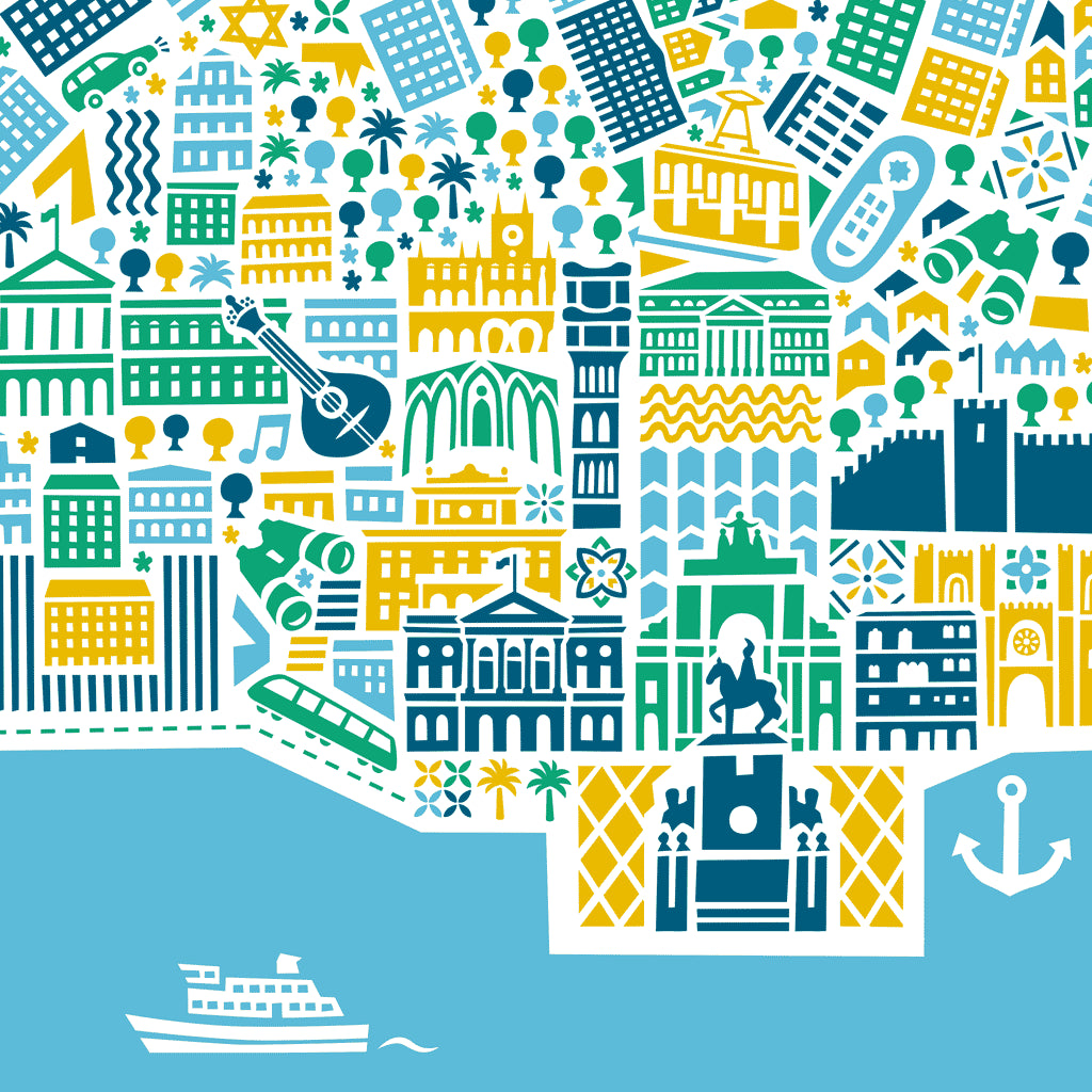 Lissabon Poster 50x70 cm von Vianina