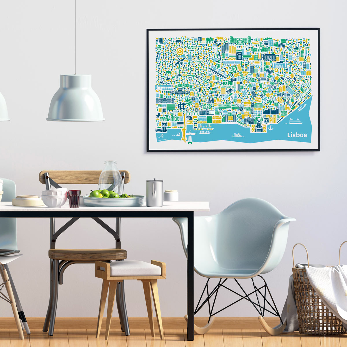 Lissabon Poster 70x100 cm von Vianina