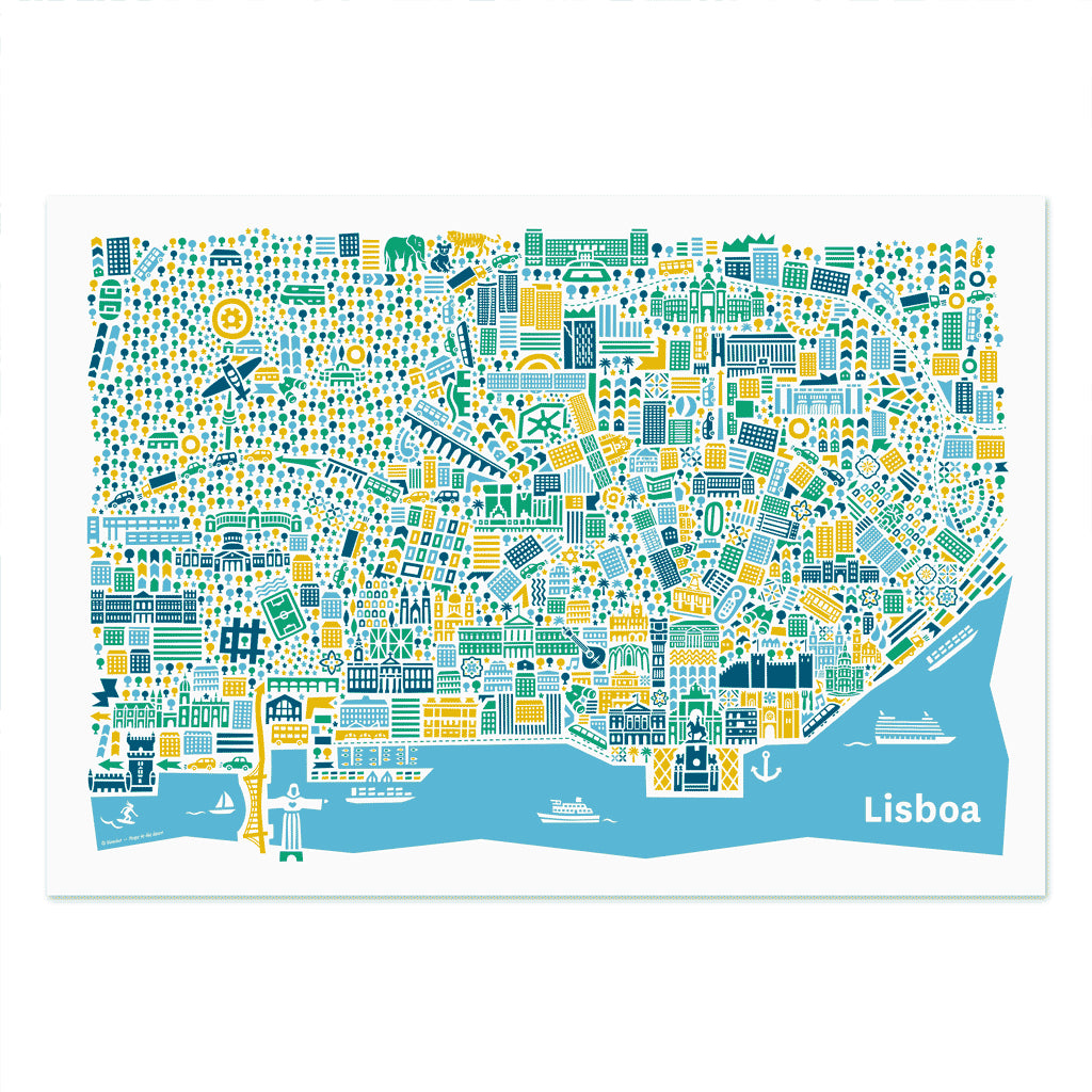 Lissabon Poster 70x100 cm von Vianina
