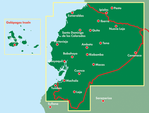 Ecuador und Galapagos - 1:800.000