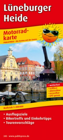 Motorradkarte Lüneburger Heide 1:200.000