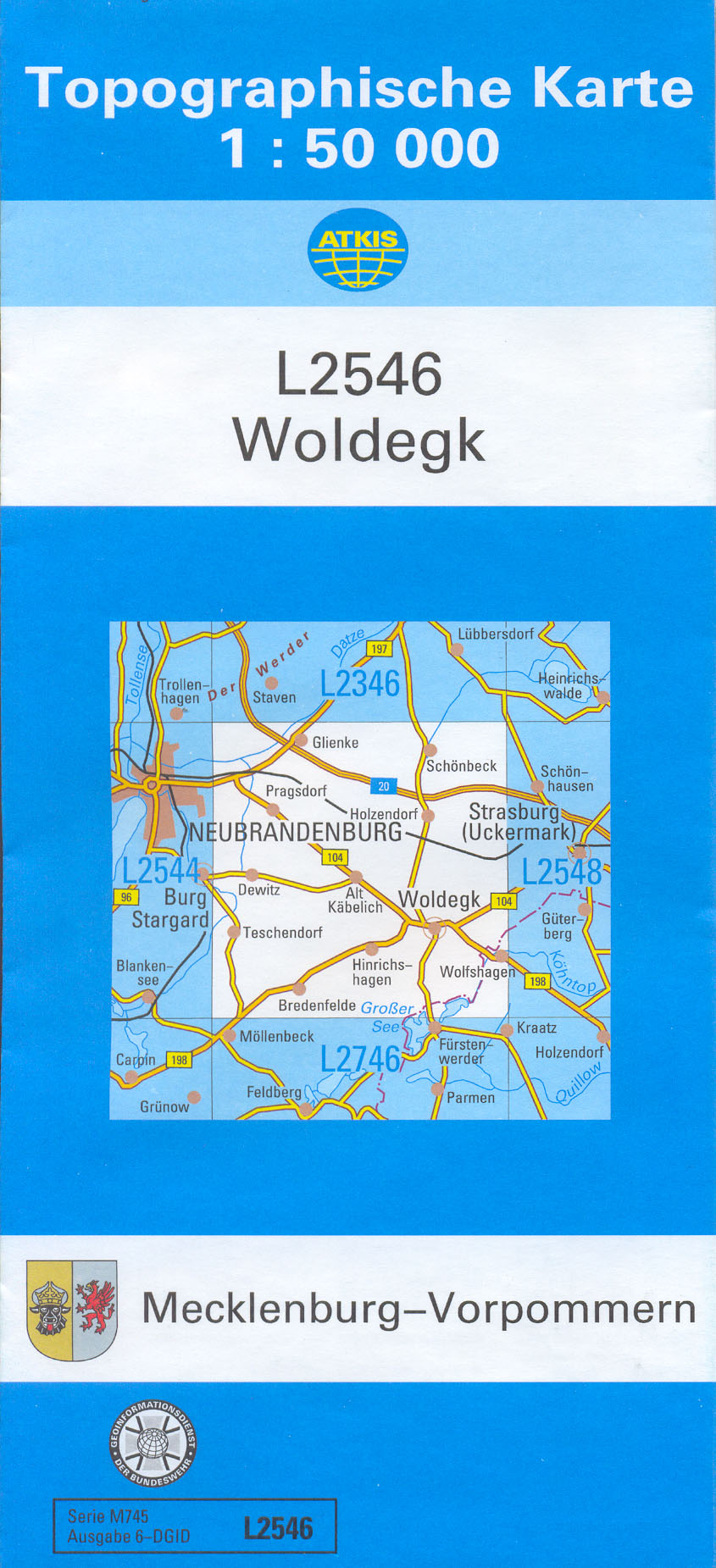 Mecklenburg - Vorpommern 1:50.000 Topographische Karten