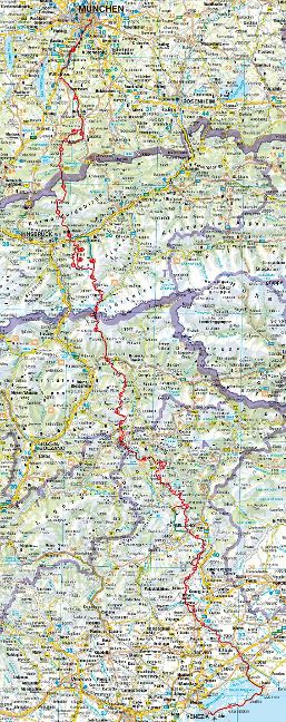 Alpenüberquerung München - Venedig - Rother Wanderführer