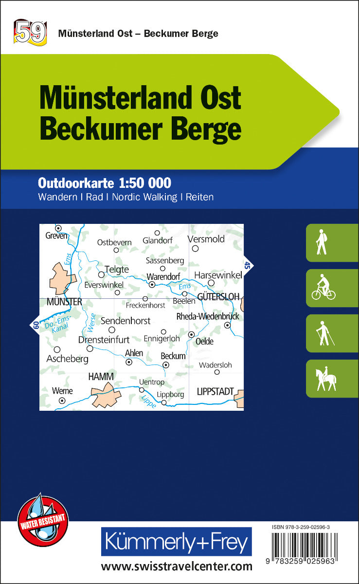 Münsterland Ost - Beckumer Berge - Kümmerly und Frey -  1:50 000