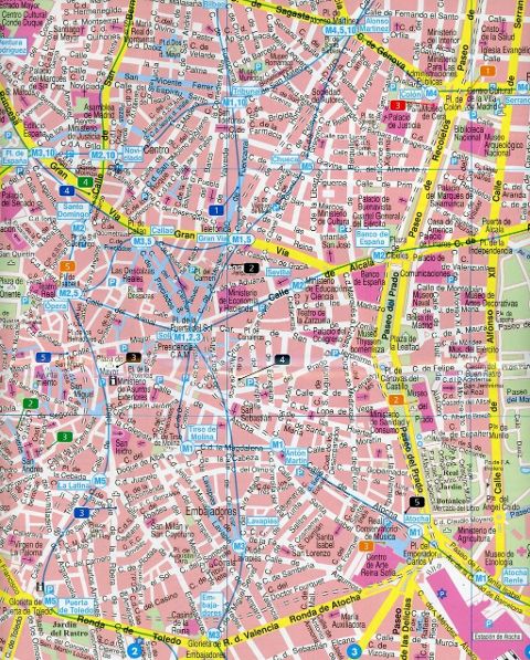 Madrid Stadtplan 1:10.000, City Pocket