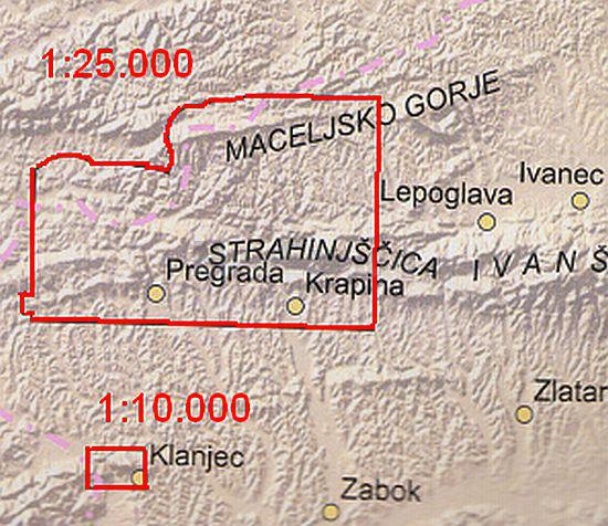 Zapadno Zagorje Kroatien Wanderkarte - 1:25.000/ 1:10.000